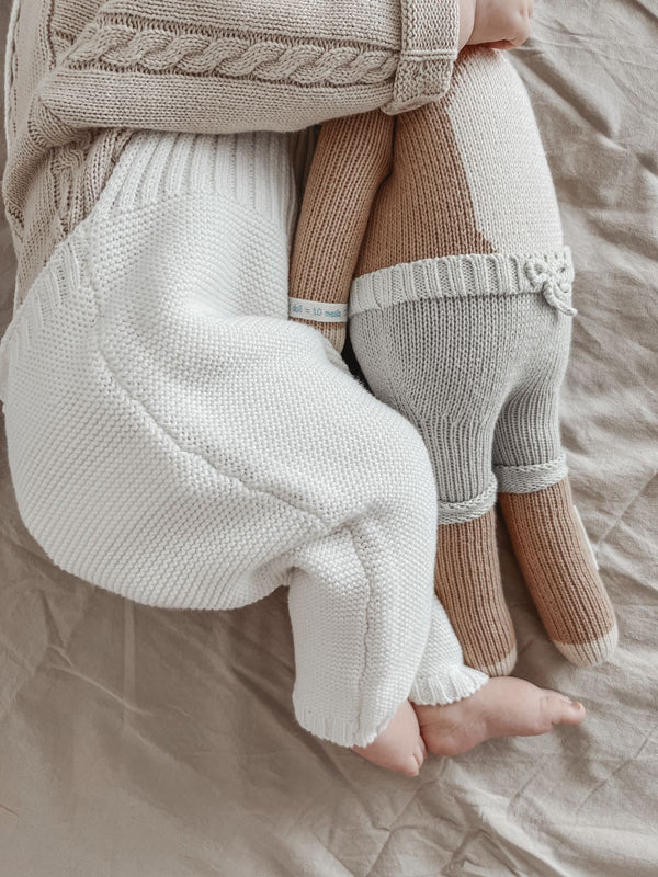 rib-detail-overalls-white Luna and Luca Newborn Baby Clothes